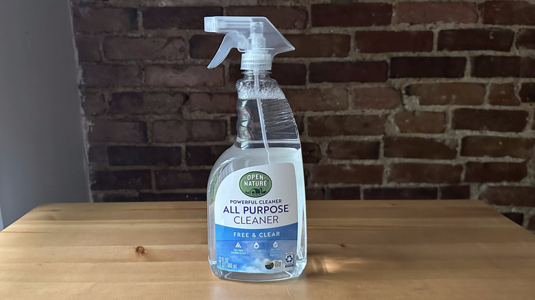 Open Nature All Purpose Cleaner Free and Clear on wooden table