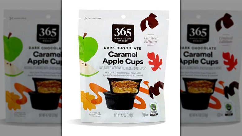 Dark chocolate caramel apple cups