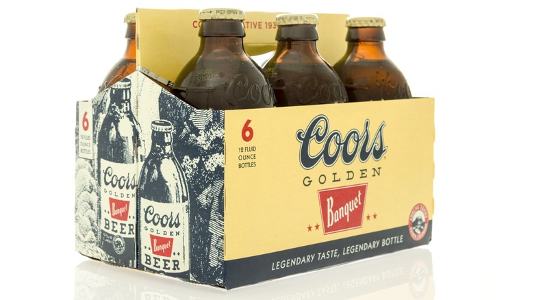 Case of Coors Banquet on a white background