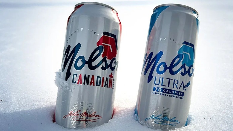 Molson Canadian and Ultra snow