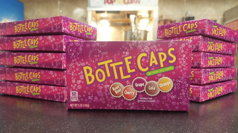 Bottle Caps candy on counter