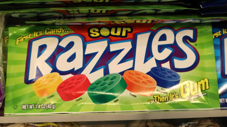 Package of Razzles in store