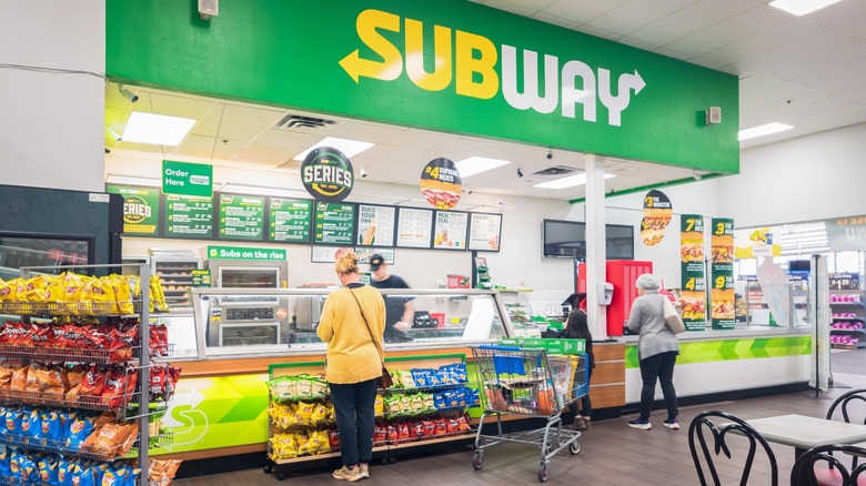 Subway sign interior