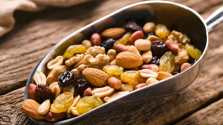 A scoop of trail mix