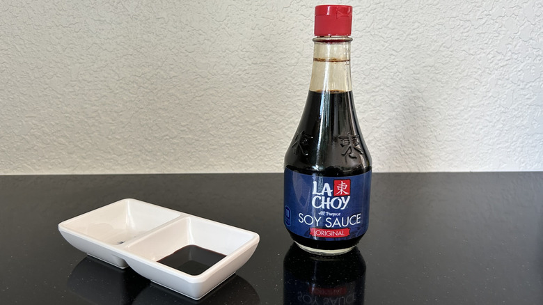 La Choy soy sauce bottle