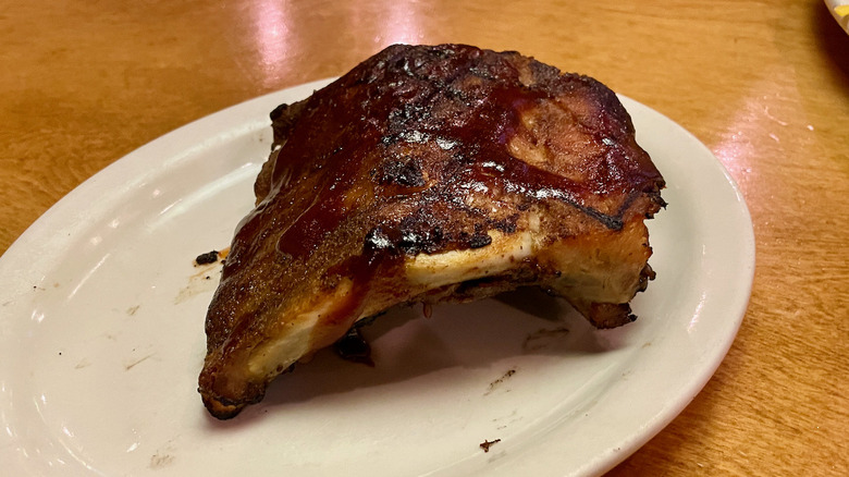 Ribs on white plate