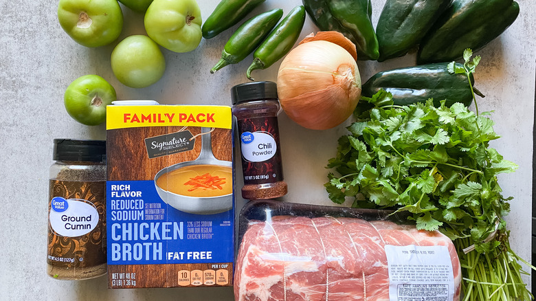 ingredients for pork chili verde