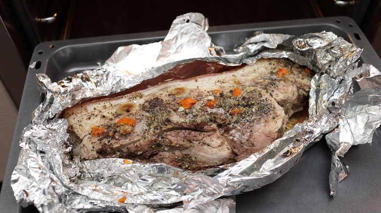 pork shoulder in foil