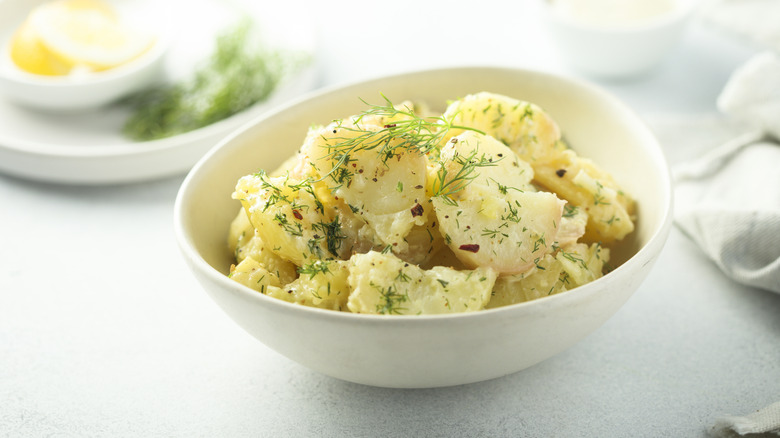 bowl of homemade potato salad