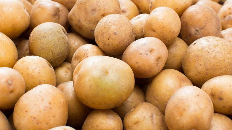 Potatoes in basket 