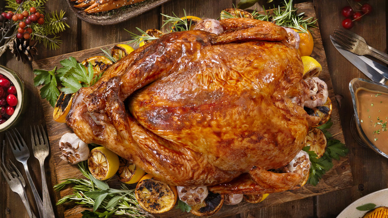 browned roast turkey