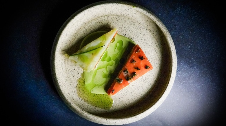 Carrot, celery, and leeks terrine at Rêve