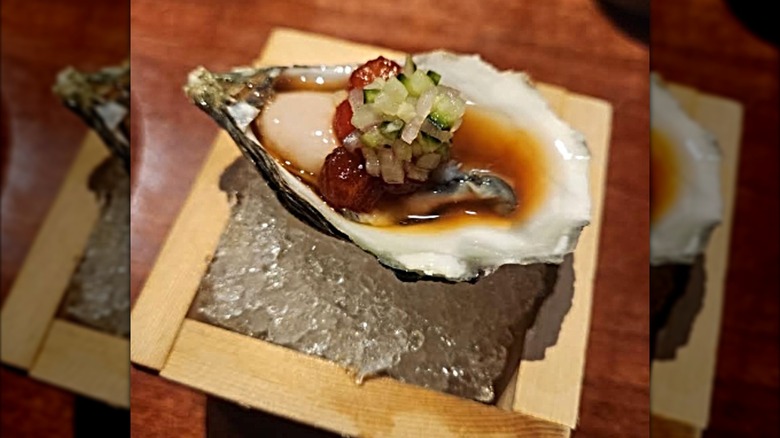 Oyster course at O Ya