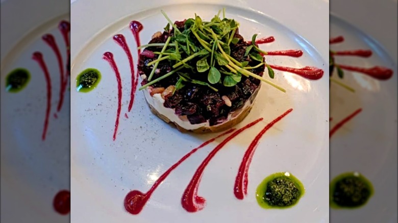 Beet salad course at The Crossing