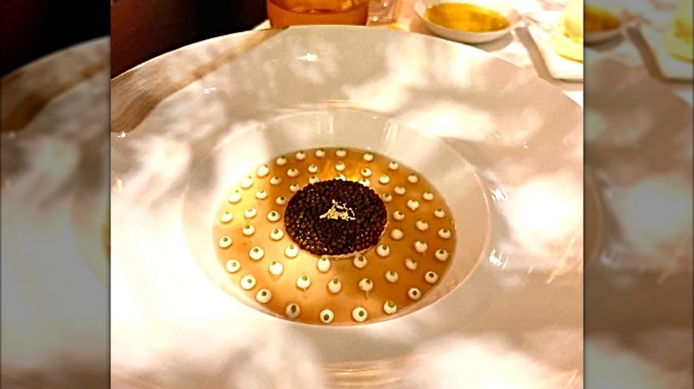 Caviar course at Joël Robuchon at the MGM Grand