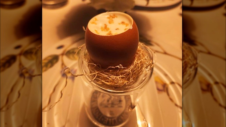 Garlic custard course at The Inn at Little Washington