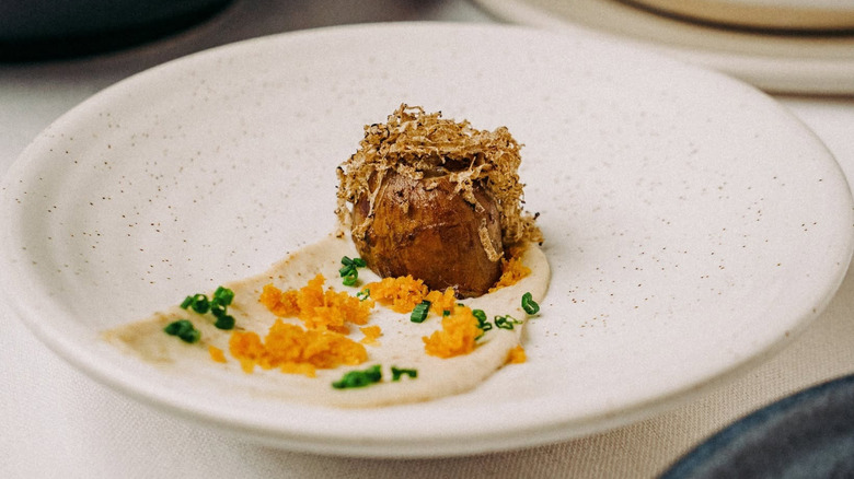 Truffle potato course at L'Etoile Restaurant