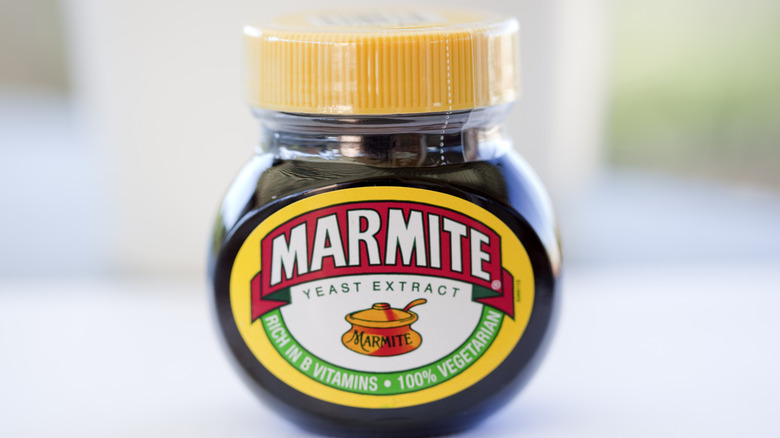 Small jar of Mamite yeast extract spread.