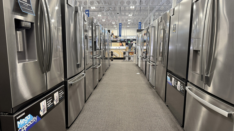 Refrigerator section at Best Buy store