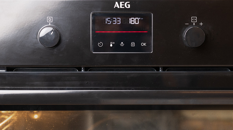 preheating an oven