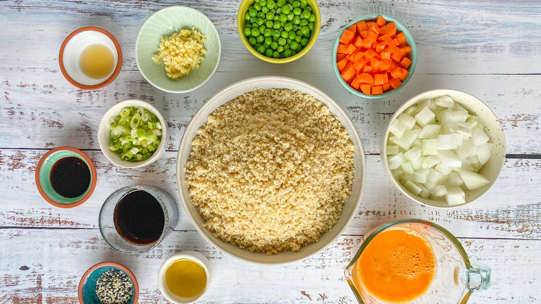 ingredients for quinoa fried rice