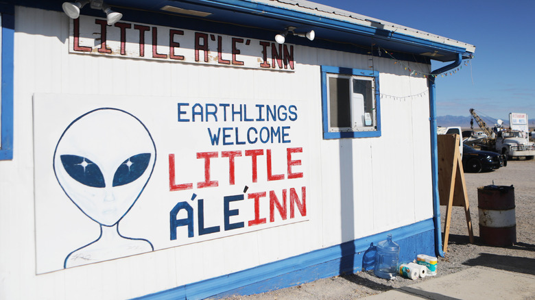 Exterior of the Little A'Le'Inn in Rachel, Nevada