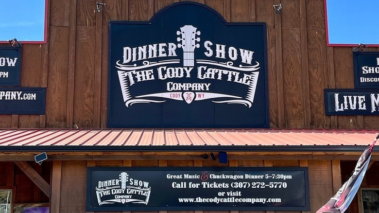 Signage on the exterior of The Cody Cattle Company