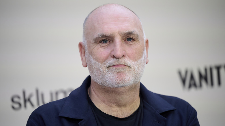 Headshot of José Andrés wearing a navy blue shirt