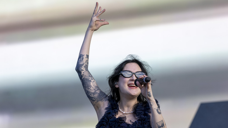 Michelle Zauner performing with Japanese Breakfast