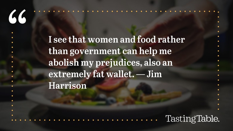Graphic of a quote by Jim Harrison