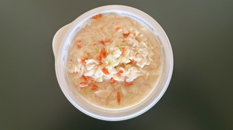 Photo of cole slaw in to go container