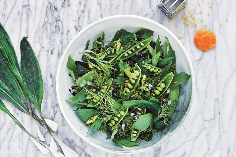 Simple Spring Salad Recipe with Ramps and Herbs 