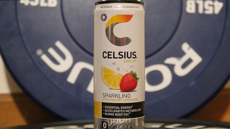 Strawberry Lemonade Celsius can