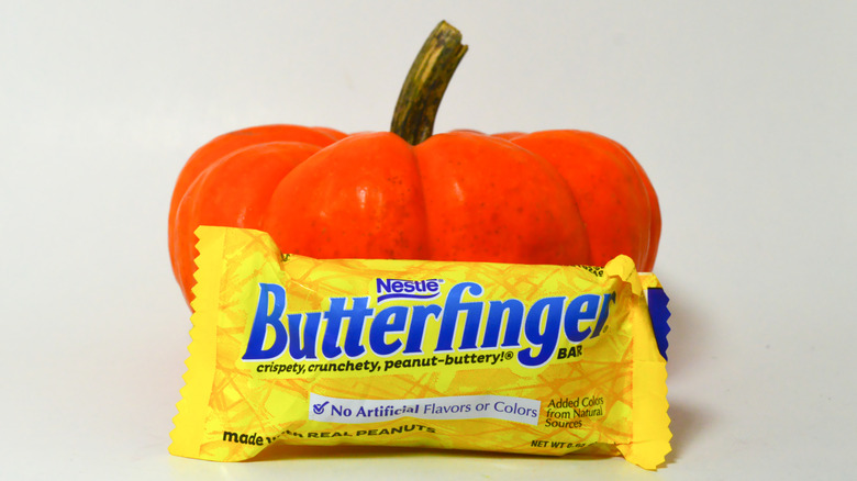 Halloween themed Butterfinger bar