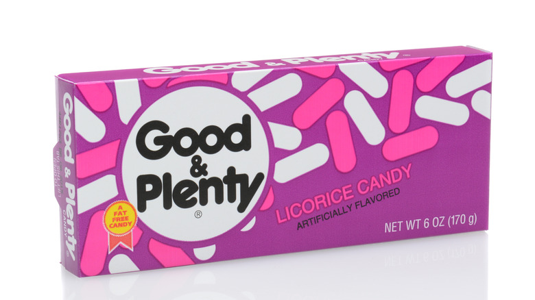 angled box of Good & Plenties