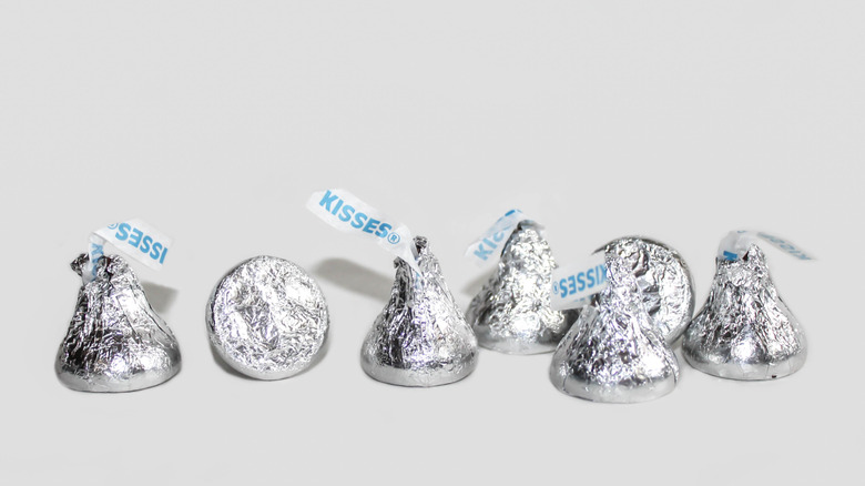 Hershey's Kisses in a row
