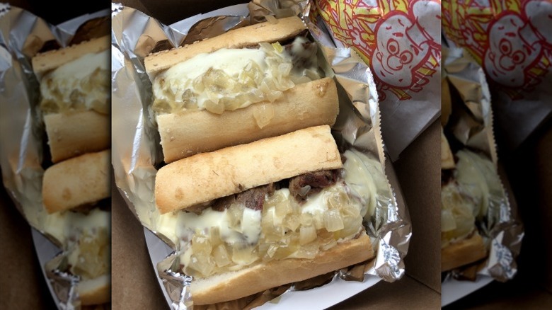 A smoked brisket cheesesteak from Mike's BBQ in South Philadelphia