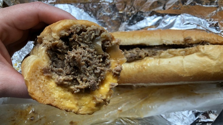 A cheesesteak from Cosmi's Deli in South Philly