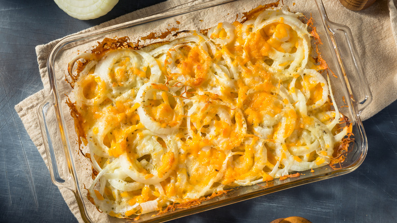 A pan of Tennessee onions casserole