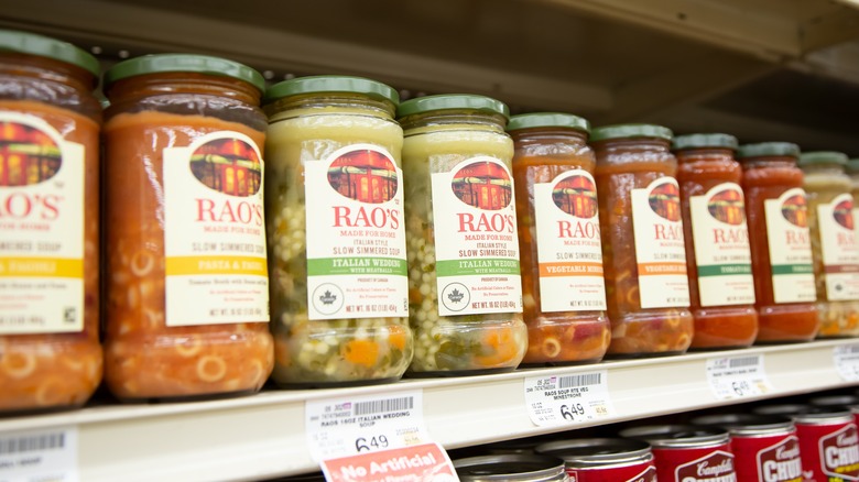 Rao's soups on grocery shelf