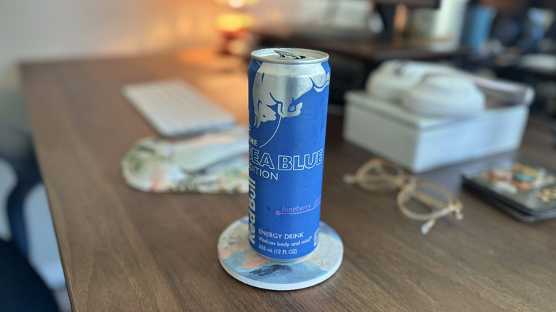 Red Bull on desk