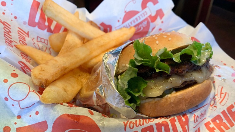 Red Robin burger and fries