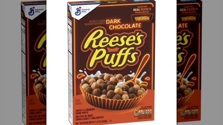Reese's Puffs Dark Chocolate box.