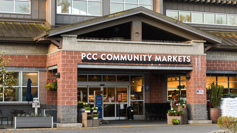 PCC Community Markets regional grocery chain in Washington State and its exterior