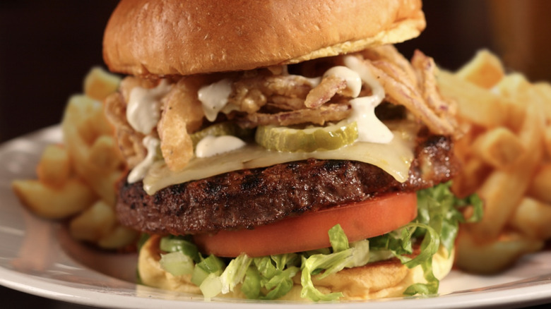 Firebirds Wood Fired Grill burger