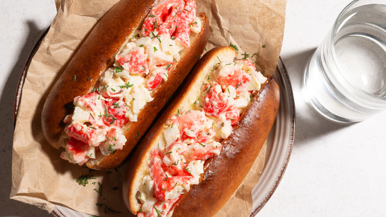 Lobster rolls on paper