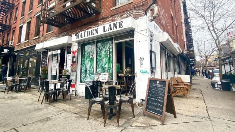 Exterior shot of Maiden Lane restaurant