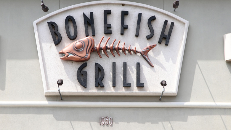 Bonefish Grill sign on white building