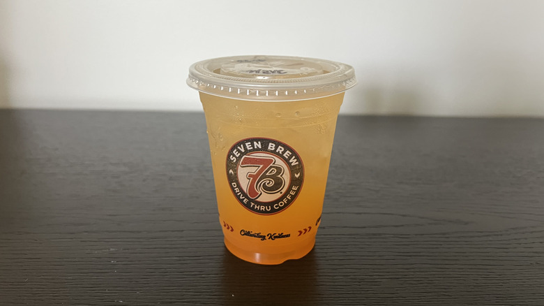 7 Brew Heatwave 7 Energy Drink in to-go cup.