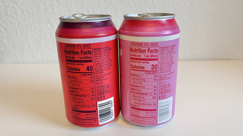 Trader Joe's prebiotic sodas back of the can